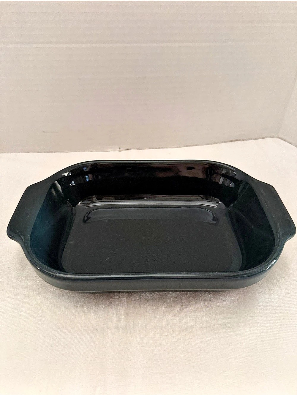 Vintage Emile Henry France Rectangular Baker # 799 Green Ceramic Baking Dish